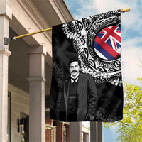 Hawaii Prince Kuhio Garden Flag Hawaiian Maile Lei LT05 House Flag Black - Polynesian Pride