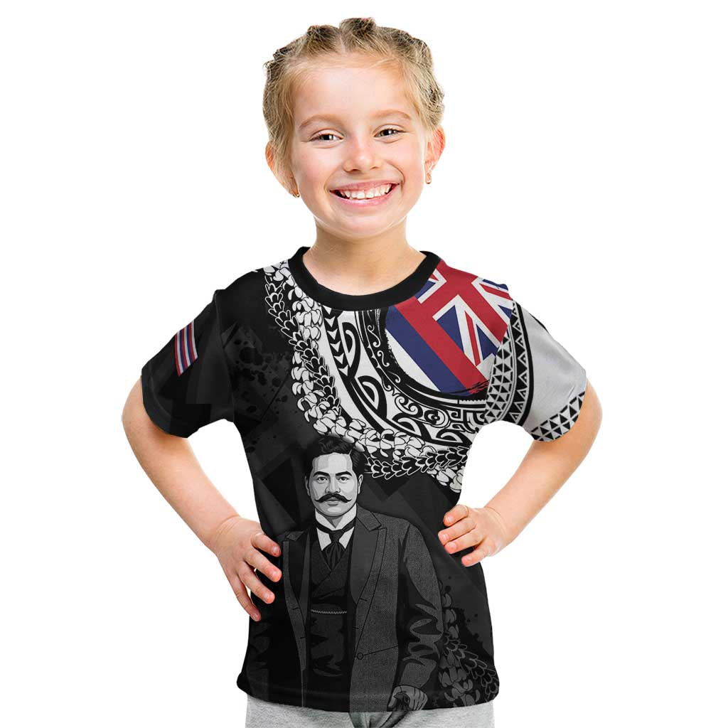 Personalised Hawaii Prince Kuhio Kid T Shirt Hawaiian Maile Lei