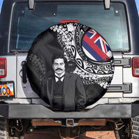 Hawaii Prince Kuhio Spare Tire Cover Hawaiian Maile Lei LT05 Black - Polynesian Pride