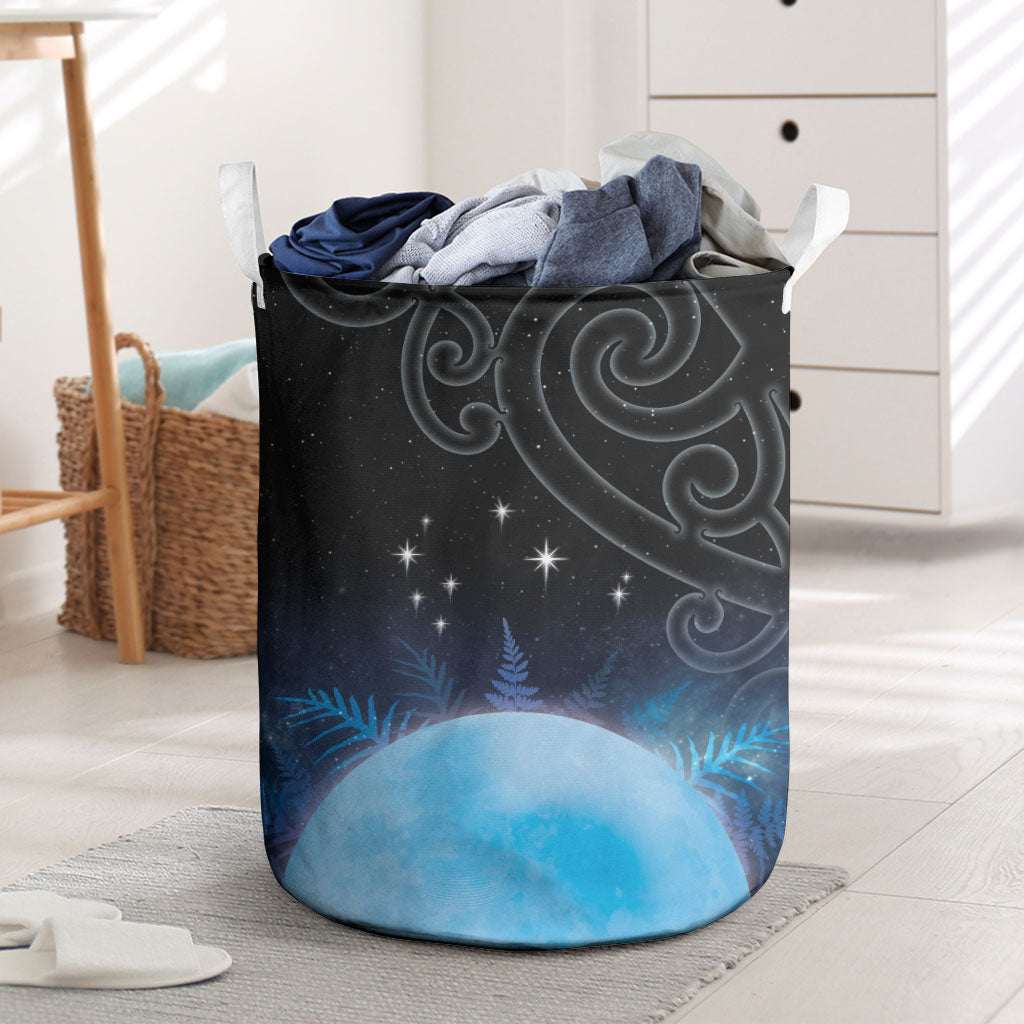 New Zealand Matariki Laundry Basket Pleiades Star Cluster Blue Galaxy