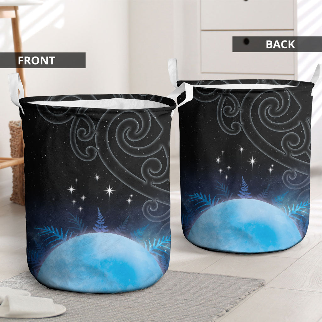 New Zealand Matariki Laundry Basket Pleiades Star Cluster Blue Galaxy