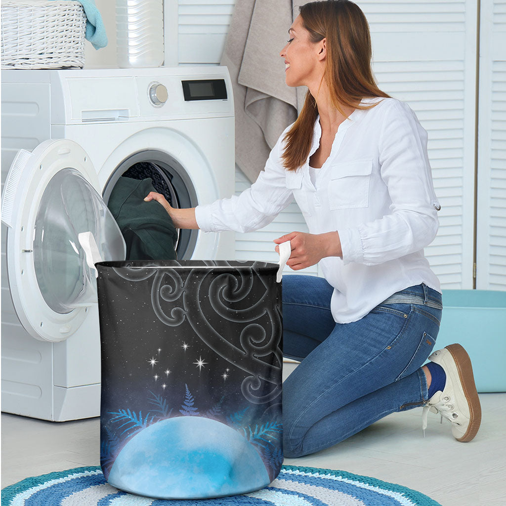 New Zealand Matariki Laundry Basket Pleiades Star Cluster Blue Galaxy