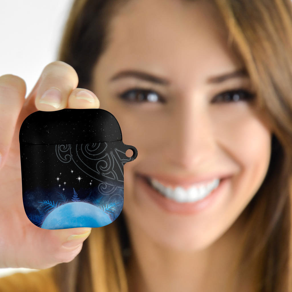 New Zealand Matariki AirPods Case Pleiades Star Cluster Blue Galaxy