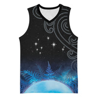New Zealand Matariki Basketball Jersey Pleiades Star Cluster Blue Galaxy LT05 Unisex Blue - Polynesian Pride
