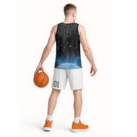 New Zealand Matariki Basketball Jersey Pleiades Star Cluster Blue Galaxy LT05 - Polynesian Pride