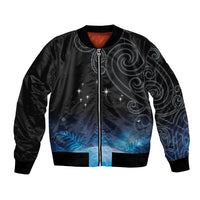 New Zealand Matariki Bomber Jacket Pleiades Star Cluster Blue Galaxy