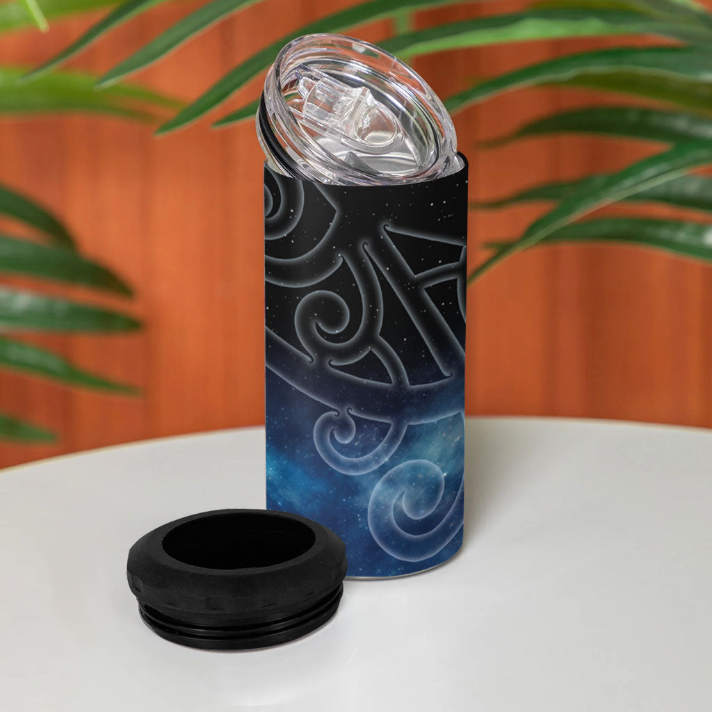 New Zealand Matariki 4 in 1 Can Cooler Tumbler Pleiades Star Cluster Blue Galaxy LT05 - Polynesian Pride