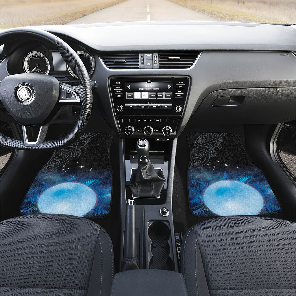 New Zealand Matariki Car Mats Pleiades Star Cluster Blue Galaxy LT05 Set 2pcs - Front Blue - Polynesian Pride