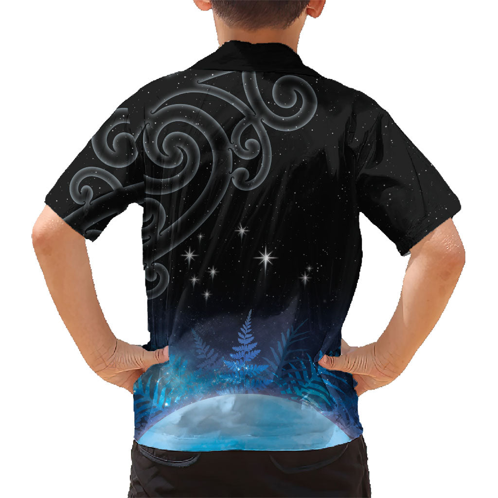 New Zealand Matariki Family Matching Mermaid Dress and Hawaiian Shirt Pleiades Star Cluster Blue Galaxy LT05 - Polynesian Pride