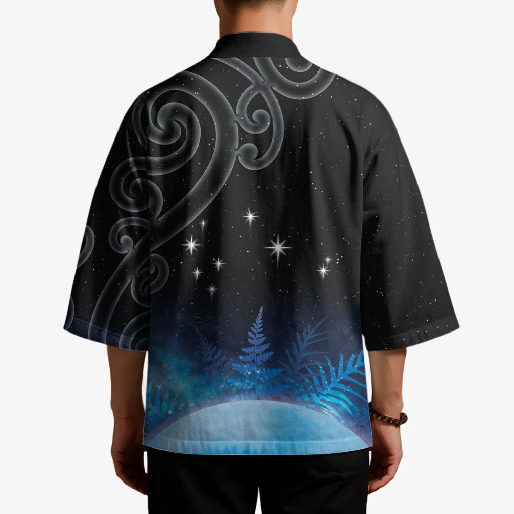 New Zealand Matariki Kimono Pleiades Star Cluster Blue Galaxy