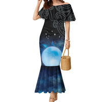 New Zealand Matariki Mermaid Dress Pleiades Star Cluster Blue Galaxy LT05 Women Blue - Polynesian Pride