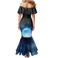 New Zealand Matariki Mermaid Dress Pleiades Star Cluster Blue Galaxy LT05 - Polynesian Pride