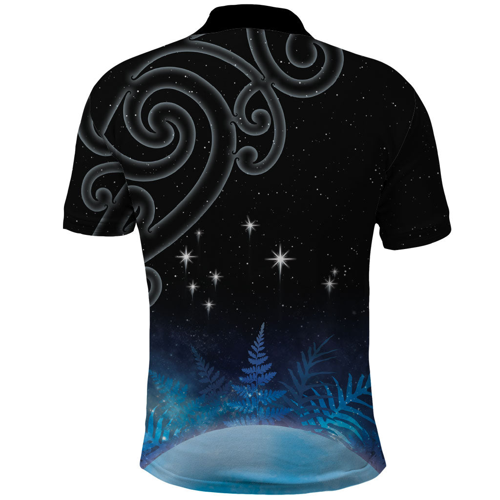 New Zealand Matariki Polo Shirt Pleiades Star Cluster Blue Galaxy