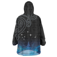 New Zealand Matariki Wearable Blanket Hoodie Pleiades Star Cluster Blue Galaxy LT05 - Polynesian Pride