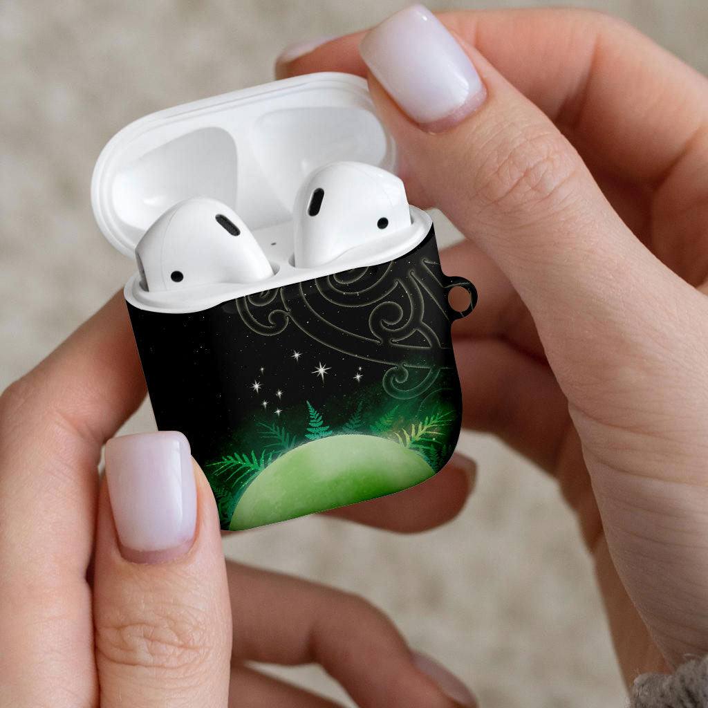 New Zealand Matariki AirPods Case Pleiades Star Cluster Green Galaxy