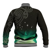 New Zealand Matariki Baseball Jacket Pleiades Star Cluster Green Galaxy