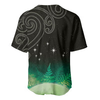 New Zealand Matariki Baseball Jersey Pleiades Star Cluster Green Galaxy