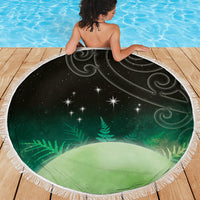 New Zealand Matariki Beach Blanket Pleiades Star Cluster Green Galaxy