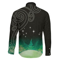 New Zealand Matariki Family Matching Summer Maxi Dress and Hawaiian Shirt Pleiades Star Cluster Green Galaxy LT05 - Polynesian Pride