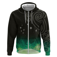 New Zealand Matariki Hoodie Pleiades Star Cluster Green Galaxy
