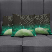 New Zealand Matariki Pillow Cover Pleiades Star Cluster Green Galaxy