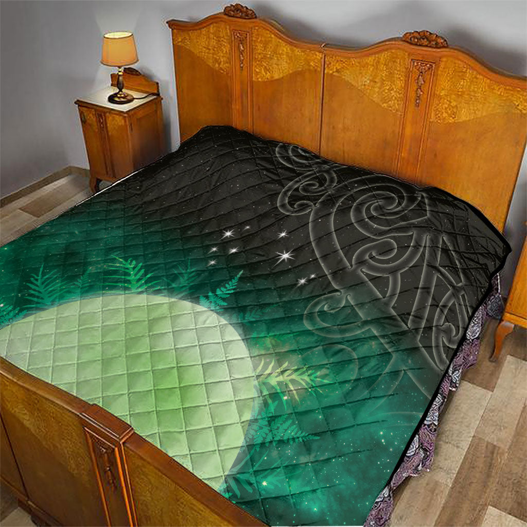 New Zealand Matariki Quilt Pleiades Star Cluster Green Galaxy LT05 - Polynesian Pride