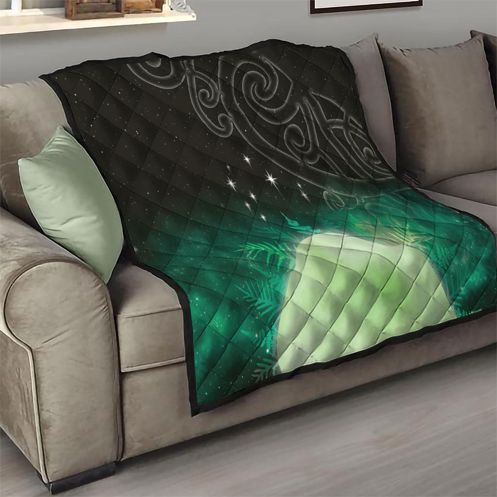 New Zealand Matariki Quilt Pleiades Star Cluster Green Galaxy LT05 - Polynesian Pride