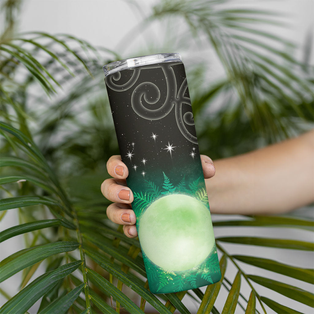 New Zealand Matariki Skinny Tumbler Pleiades Star Cluster Green Galaxy LT05 - Polynesian Pride