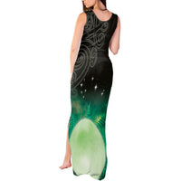 New Zealand Matariki Tank Maxi Dress Pleiades Star Cluster Green Galaxy LT05 - Polynesian Pride