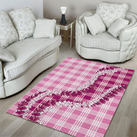 Pink Hawaii Palaka Area Rug Hawaiian Honohono Lei