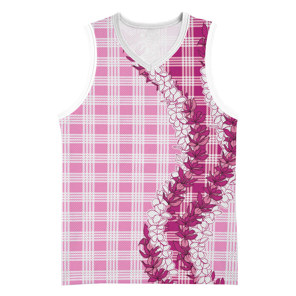 Pink Hawaii Palaka Basketball Jersey Hawaiian Honohono Lei