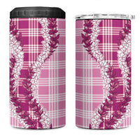 Pink Hawaii Palaka 4 in 1 Can Cooler Tumbler Hawaiian Honohono Lei LT05 One Size: 16 oz Pink - Polynesian Pride