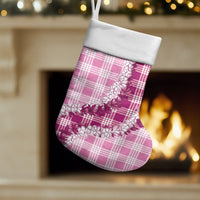 Pink Hawaii Palaka Christmas Stocking Hawaiian Honohono Lei LT05 Set of 2 Pink - Polynesian Pride