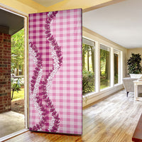 Pink Hawaii Palaka Door Cover Hawaiian Honohono Lei