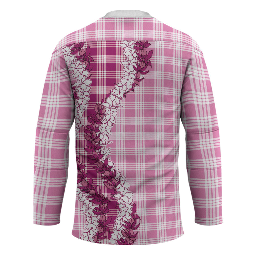 Pink Hawaii Palaka Hockey Jersey Hawaiian Honohono Lei