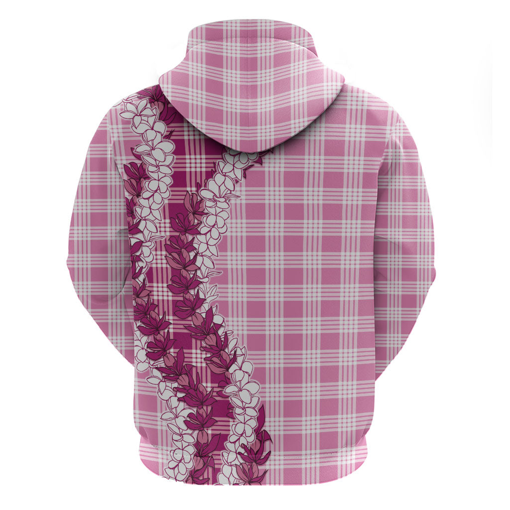 Pink Hawaii Palaka Hoodie Hawaiian Honohono Lei