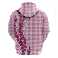 Pink Hawaii Palaka Hoodie Hawaiian Honohono Lei