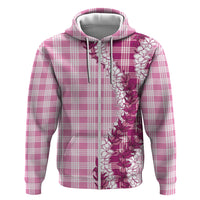 Pink Hawaii Palaka Hoodie Hawaiian Honohono Lei