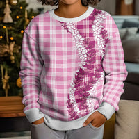 Pink Hawaii Palaka Kid Ugly Christmas Sweater Hawaiian Honohono Lei LT05 - Polynesian Pride