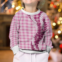 Pink Hawaii Palaka Kid Ugly Christmas Sweater Hawaiian Honohono Lei LT05 - Polynesian Pride