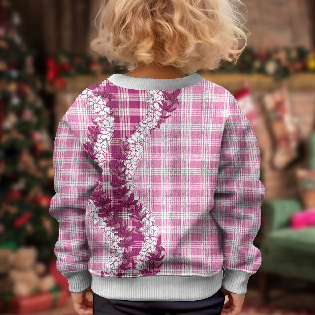 Pink Hawaii Palaka Kid Ugly Christmas Sweater Hawaiian Honohono Lei LT05 - Polynesian Pride