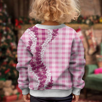 Pink Hawaii Palaka Kid Ugly Christmas Sweater Hawaiian Honohono Lei LT05 - Polynesian Pride