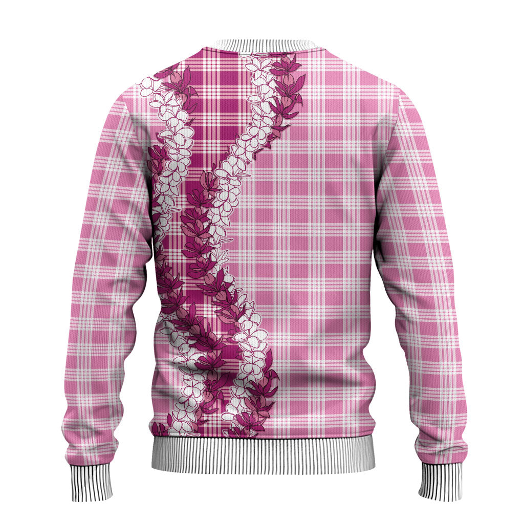 Pink Hawaii Palaka Ugly Christmas Sweater Hawaiian Honohono Lei LT05 - Polynesian Pride