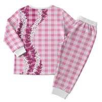 Pink Hawaii Palaka Christmas Pajama Set Hawaiian Honohono Lei LT05 - Polynesian Pride