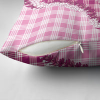 Pink Hawaii Palaka Pillow Cover Hawaiian Honohono Lei