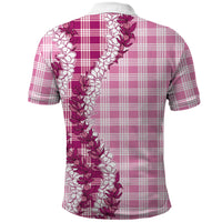 Pink Hawaii Palaka Polo Shirt Hawaiian Honohono Lei LT05 - Polynesian Pride