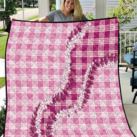 Pink Hawaii Palaka Quilt Hawaiian Honohono Lei