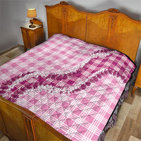 Pink Hawaii Palaka Quilt Hawaiian Honohono Lei