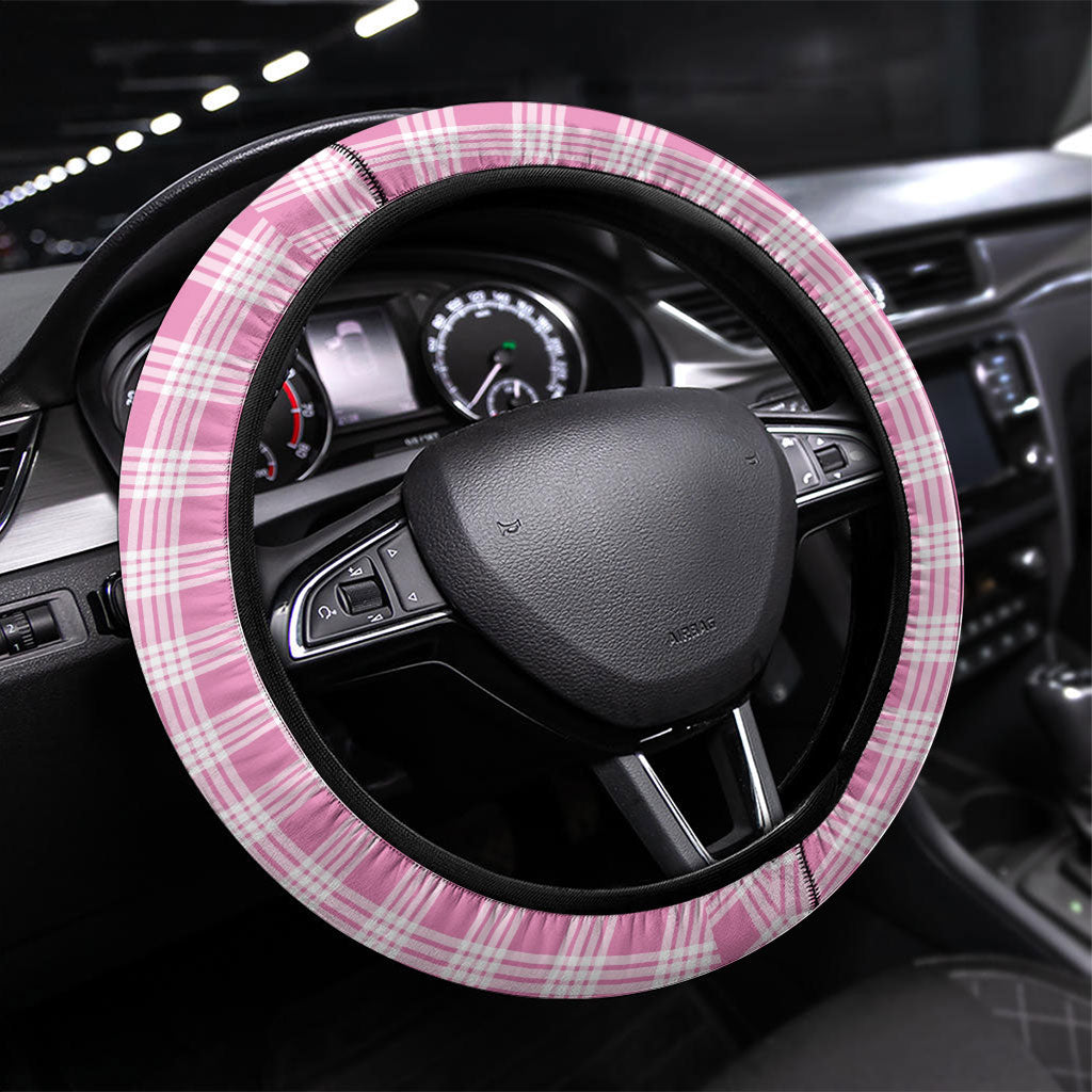 Pink Hawaii Palaka Steering Wheel Cover Hawaiian Honohono Lei LT05 Universal Fit Pink - Polynesian Pride