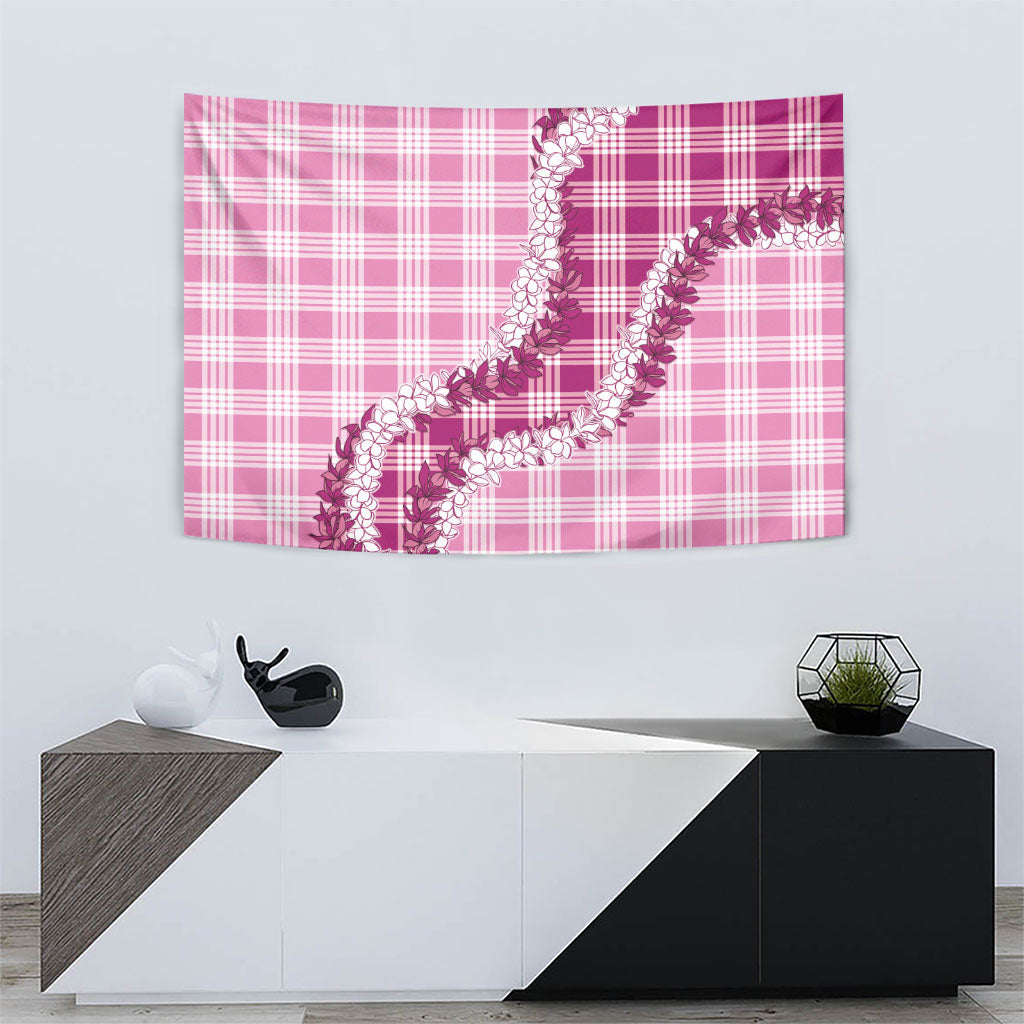 Pink Hawaii Palaka Tapestry Hawaiian Honohono Lei